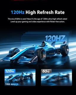 UPERFECT 2K 16'' draagbare monitor 2560*1600 QHD 120Hz extern scherm USB-C Mini HDMI voor laptop, pc, smartphone, Switch — thumbnail 4