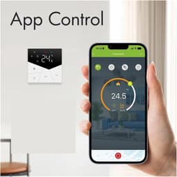 Slimme Thermostaat - Temperatuurregelaar Huis - Vloerverwarming Regelen - Programmeerbaar Schema - 5-45 Graden - Wit — thumbnail 4