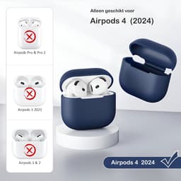 Studio Air Hoesje geschikt voor Airpods 4 - Schokbestendige Siliconen Case - Royal Blue — thumbnail 2
