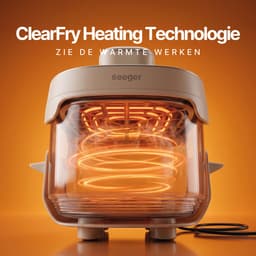 Seeger ClearFry - Glazen Airfryer - 6 Programma's - PFAS-Vrij - 60°C Tot 200°C - 2.5L + 4.5L Glazen Containers - Beige — thumbnail 4