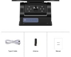 Casa Living Autocamera - Draadloze Achteruitrijcamera - 720P HD - Zonnepaneel Oplaadbaar - IP67 Waterdicht - Wifi Verbinding - Zwart