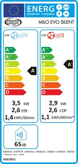 ARGO Milo Evo Silent Mobiele Airco – 13.000 BTU – 3,5 kW – Verwarmen & Koelen – WiFi – 48 dB – Wit — thumbnail 2