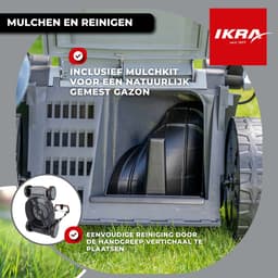 IKRA Bosch 36 V 3-in-1 accu-grasmaaier IB-LM 43 met mulchfunctie, voor gazons tot circa 600 m² – exclusief accu en oplader — thumbnail 2