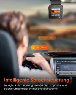 Dashcam voor auto - Zwart - 1,54 inch - Mini 1080P WiFi GPS Autocamera met Nachtzicht en Spraakbesturing — thumbnail 3