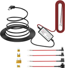 Dashcam voor auto - Zwart - 320 cm - USB C Hardwire Kit met Laagspanningsbeveiliging - Voor Voertuiggebruik — thumbnail 1