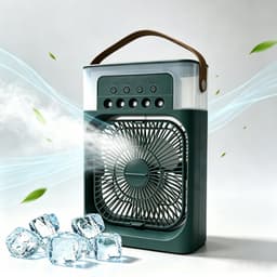 Casalora Portable Aircooler - Airco Zonder Afvoerslang - Tafelventilator -Luchtkoeler 4-in-1 -3 windsnelheden met 600ml Watertank - Groen — thumbnail 1
