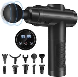 Massagepistool 30 Snelheden – Spiermassage met LCD-touchscreen & 10 Koppen | Stil & Krachtig | Voor Schouder, Rug & Lichaam — thumbnail 1