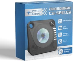 Retro CD Speler met Bluetooth - Draagbare CD Speler met HiFi Speakers - USB - AUX - Oplaadbaar - Vintage Muziekspeler Zwart — thumbnail 5