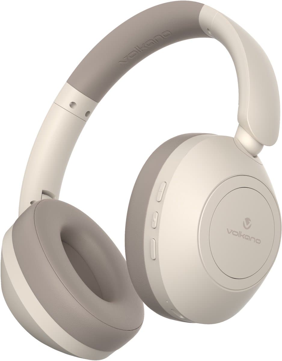 Volkano Aura Series Active Noise Cancelling Bluetooth Headphones creme — afbeelding 1