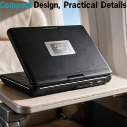 Draagbare DVD-speler 7,8 inch met Draaibaar HD-scherm, Oplaadbaar, 1 Stuk, Dubbele Luidsprekers, AV-uitgang, USB- en SD-kaartondersteuning, Ingebouwde Batterij, voor Auto, Reizen, Camping en Camper — thumbnail 3