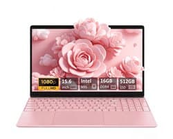 15,6 Inch Laptop T152A‑N95 - Intel Celeron N95 - 1920×1080 Full HD IPS‑scherm - 16GB DDR4‑512GB SSD - Windows 11 - Roze