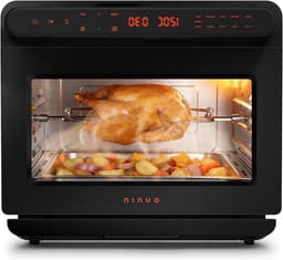 Multifunctionele Oven - Heteluchtfriteuse Mini-oven - Gezond Koken - 8-in-1 Stoomfunctie - 12 Liter - Zwart — thumbnail 1