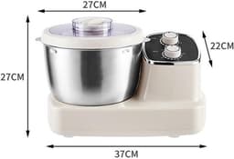 Deegmixer - Keukenmachine - Bakken Deeg - Slimme Thermostaat - 5 Liter Kom - Melkwit — thumbnail 3