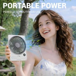 Oplaadbare Tafelventilator USB – 5 Snelheden – Opvouwbaar – Telefoonhouder – Stil – Draagbare Mini Ventilator — thumbnail 5