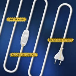 Draagbare Camping Plafondventilator Ø40 cm – Ophangbaar – 5W – Stil – 2m Kabel – Compact Design — thumbnail 5