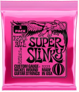 Ernie Ball Super Slinky - Elektrische Gitaarsnaren - 09-42 - 3-Pack - Nickel Wound — thumbnail 3