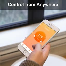 SnelShoppen - Smart Wireless Thermostat WiFi met RF Ontvanger 5A voor Verwarming, Programmeerbare Thermostaat voor Boiler, Compatibel met Alexa, Tuya/ — thumbnail 2