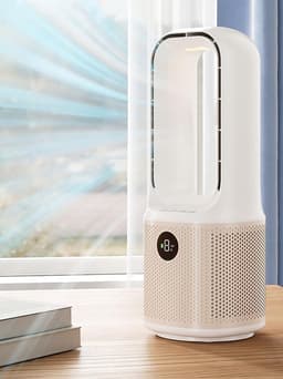 Aircooler Draadloos met Nevel – Bladloze Ventilator, 9 Snelheden, Luchtbevochtiger, Stil, 400 ml Watertank, Timer — thumbnail 3