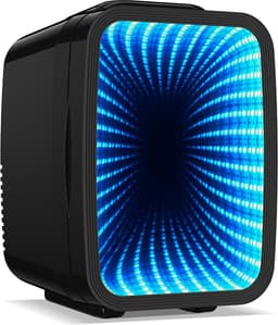 Mini Koelkast, 4 L / 6 Blikjes, Stille Minikoelkast, 7 RGB-lichtmodi, 2-in-1 Koel- en Warmhoudfunctie voor Drankjes & Huidverzorging, AC 220V / DC 12V, Mini Koelkast voor Gaming, Kantoor, Auto — thumbnail 1