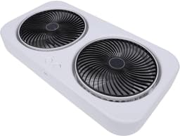 Draagbare Ventilator - Bureau Ventilator - Persoonlijke Koeling - Dubbele Roterende Koppen - 415 cm Lengte - Wit — thumbnail 4