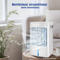 DnA® Airco Zonder Afvoerslang - 4 in 1 Persoonlijke Mini Koelventilator - Mobile Airco - Aircooler - Energy Class A++ - Wit - 13cm x 17cm x 27cm — thumbnail 4