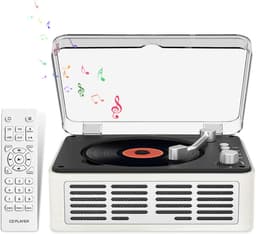 Bluetooth CD Speler - Radio CD Speler - Ondersteunt Meerdere Afspeelmodi - Bluetooth 5.0 - Wit — thumbnail 3