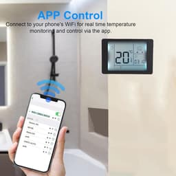 Slimme Thermostaat - WiFi Regelaar - Huis Verwarmen - 7 Dagen Programmeerbaar - Touchscreen Bediening - Wit — thumbnail 5