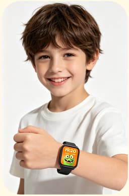 Smartwatch Kinderen – Geen App Nodig – Stopwatch – Stappen – Zwart — thumbnail 2