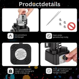 ApexArte® Draadloze Inkt Mixer - Kleur Mixer Shaker - Tattoo Inkt Mengen - Zwart — thumbnail 5