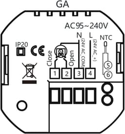 Slimme Thermostaat - Programmeerbare Thermostaat - Verwarming Regelen - LED-scherm - AC95-240V - Wit — thumbnail 4