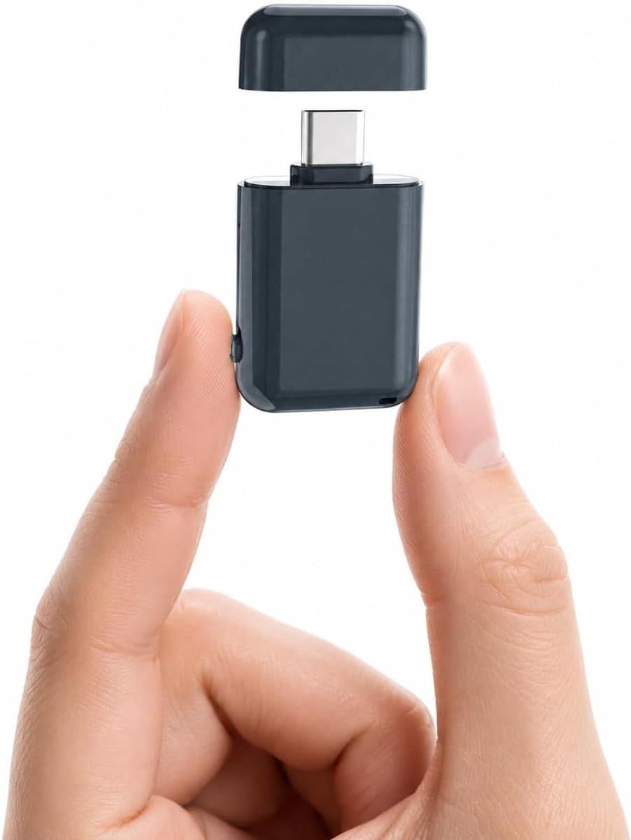 64GB Mini Voice Recorder - Digitale Spraakrecorder met DSP Ruisonderdrukking - USB-C OTG Audio Recorder met Spraakactivatie VOR - Eénknops Opnameapparaat voor Studie, Vergaderingen en Interviews — afbeelding 1