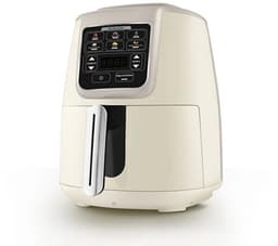 Karaca Air Pro Cook Koz Steel XL Airfryer – 4L – 1550W – RVS 304 Binnenpan – Iconic Beige — thumbnail 3
