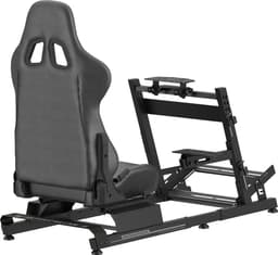VDD Gaming On Sim Racing Cockpit met shifter houder – Black on Black - Aluminium — thumbnail 3
