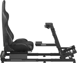VDD Gaming On Sim Racing Cockpit met shifter houder – Black on Black - Aluminium — thumbnail 2