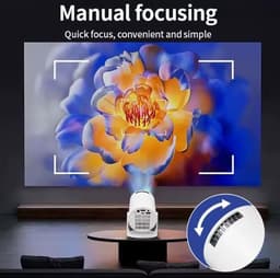 SnelShoppen - HY300 Mini Portable Projector 4K - 500 ANSI Lumens - Draadloze Dual 2.4G/5G WiFi - 94 Inch - Elektronische Keystone - Home Cinema Projec — thumbnail 4