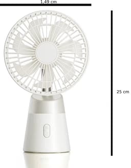 Mini Ventilator Oplaadbaar – Fluisterstil – USB Ventilator voor Bureau, Kantoor en Reizen – 5 Snelheden — thumbnail 5