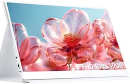 KAD® Portable Monitor - 15.6 Inch - Draagbare Monitor - Draagbaar Scherm - Wit - 21cm x 38cm x 49cm — thumbnail 1