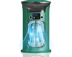 Mobiele Airco - 3-in-1 - 400ml - Kleine Airconditioning zonder Afvoer Slang - Draagbare Ventilator - 50 dB - 3 Functies & Snelheden - 90° Oscillatie - Luchtbevochtiger - Slaapkamer Kantoor Woonkamer - Blauw — afbeelding 1