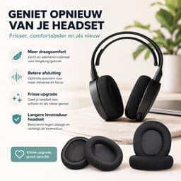 BukkitBow – Set Oorkussens voor Steelseries Artics 1/3/5/7/7X/7P/9/9X/PRO - Koptelefoon Oorkussens / Ear Pads - Memory Foam - Zwart — thumbnail 2