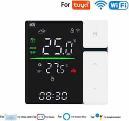 Slimme Thermostaat - Verwarmingsthermostaat Slim - Temperatuur Beheer - Spraakbesturing Compatibel - 86x86x41 mm - Grijs — thumbnail 4