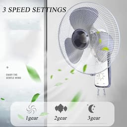 Wandventilator - Muurventilator - Ruimte Koelen - 3 Snelheden - 45 cm - Rood — thumbnail 5