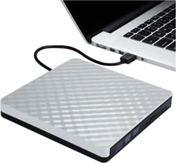 Extern DVD Station - Draagbare CD Brander - Bestanden Archiveren - USB 3.0 Connectie - Ultra Slim - Zwart — thumbnail 3