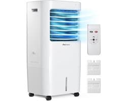 Luchtkoeler 10L – Mobiele Air Cooler met Afstandsbediening, Oscillatie & Timer – 3 Snelheden & Coolpacks — afbeelding 1