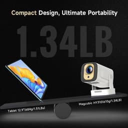 UFTA 4K Beamer Projector Native 1080P - Android 11 Dual WiFi Bluetooth 5.4 - Autofocus Keystone - 330 ANSI Thuisbioscoop - Wit — thumbnail 4