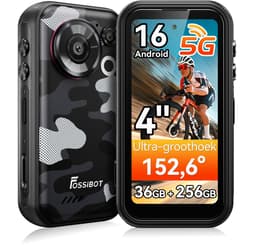 FOSSiBOT F116 Pro 5G Robuuste Smartphone - 4,0" IPS mini telefoon - 36 GB RAM - 256 GB ROM - Android 16 - 48 MP groothoekcamera met een beeldhoek van 152,6° - Grijs — thumbnail 1