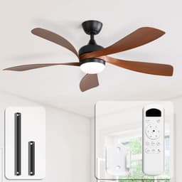 Plafondventilator met verlichting stil 132 cm met afstandsbediening dimbaar DC motor — thumbnail 4