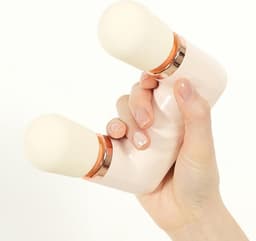 Percussie Massager - Massageapparaat Nek - Spierherstel - Dubbele kop ontwerp - 18 x 152 x 5 cm - Crèmegeel — thumbnail 5