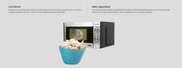 Magnetron met Grill - Oven Combimagnetron - Snel Eten Opwarmen - Roestvrijstalen Buitencoating - 20 Liter - Inox — thumbnail 4
