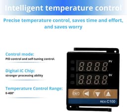 Thermostaat Relais - Temperatuurregelaar Thermostaatrelais - Temperatuur Regelen - Digitale Precisie - 10.7*4.8*4.8CM - Niet gespecificeerd — thumbnail 5