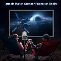 Mini Beamer 4K Ondersteuning - Full HD 1080P Projector met WiFi 6 en Bluetooth 5.0 - Draagbare Home Cinema Beamer met Automatische Keystone Correctie - 180° Draaibaar voor Films, Gaming en Presentaties — thumbnail 3
